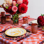 'Poppy Gingham' Napkins, set of 4 | Unique Home Decor | R. Runberg Curiosities