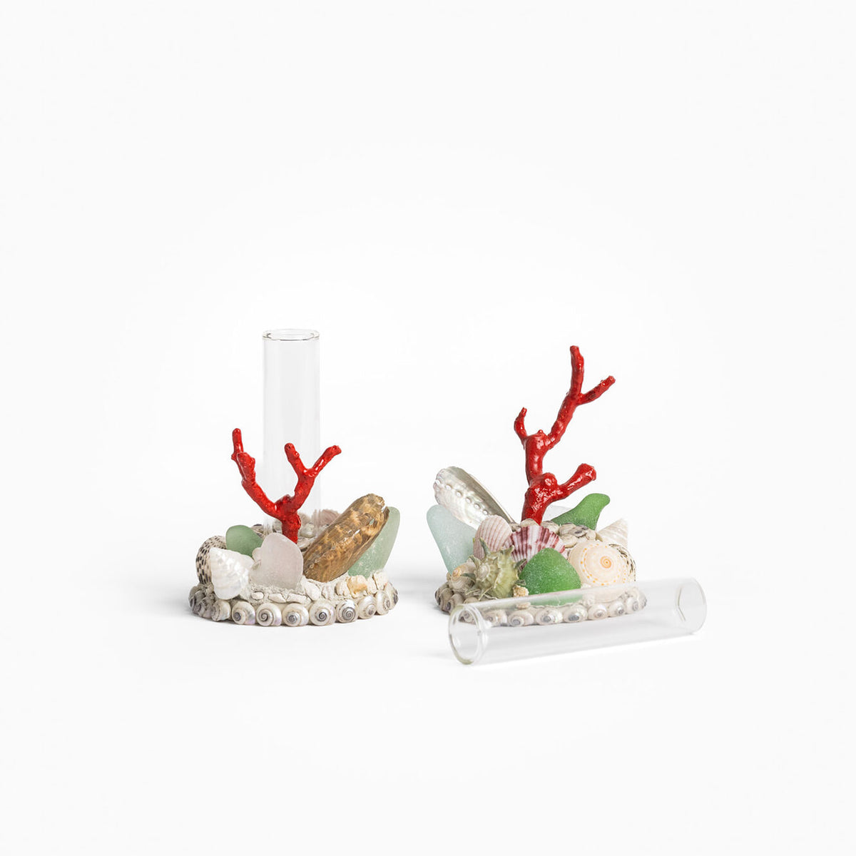 Shellwork Vases | Unique Home Decor | R. Runberg Curiosities