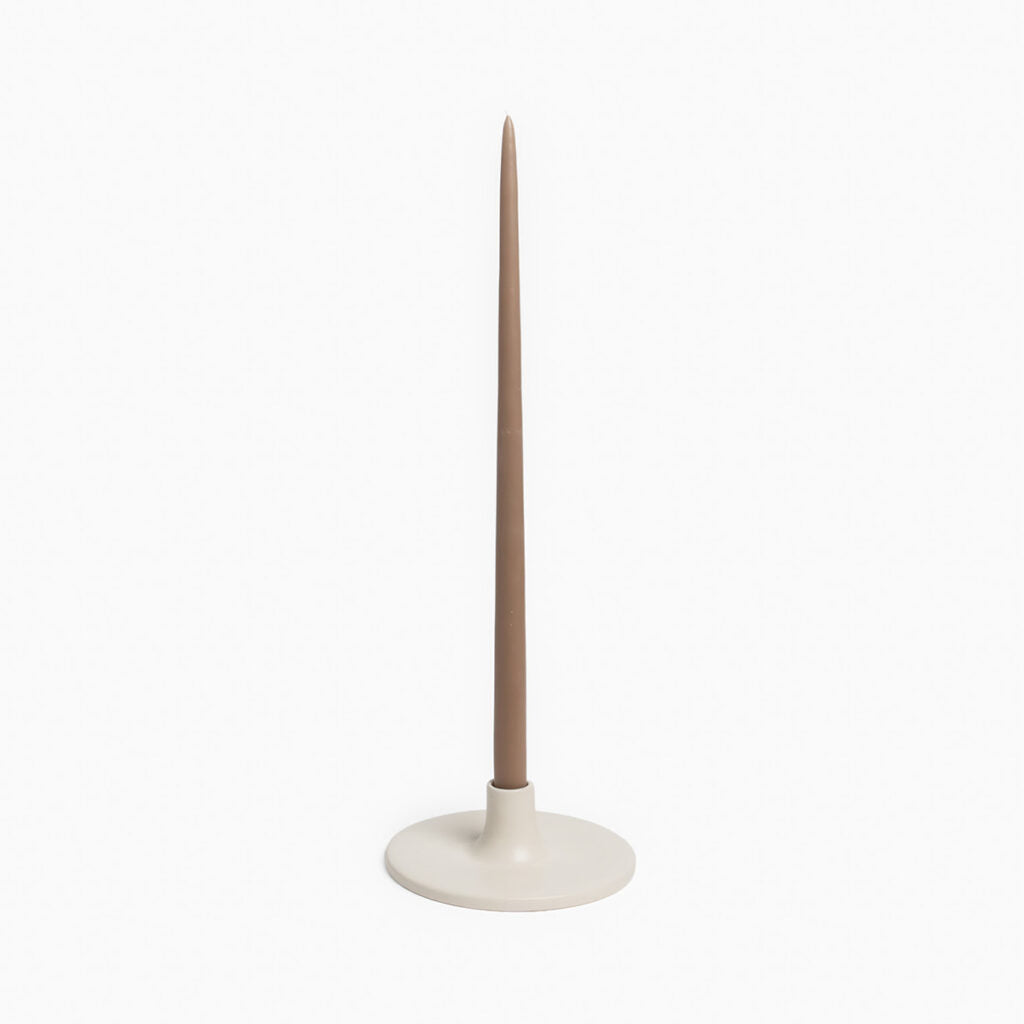 Ceramic Taper Holder, Matte White | Unique Home Decor | R. Runberg Curiosities