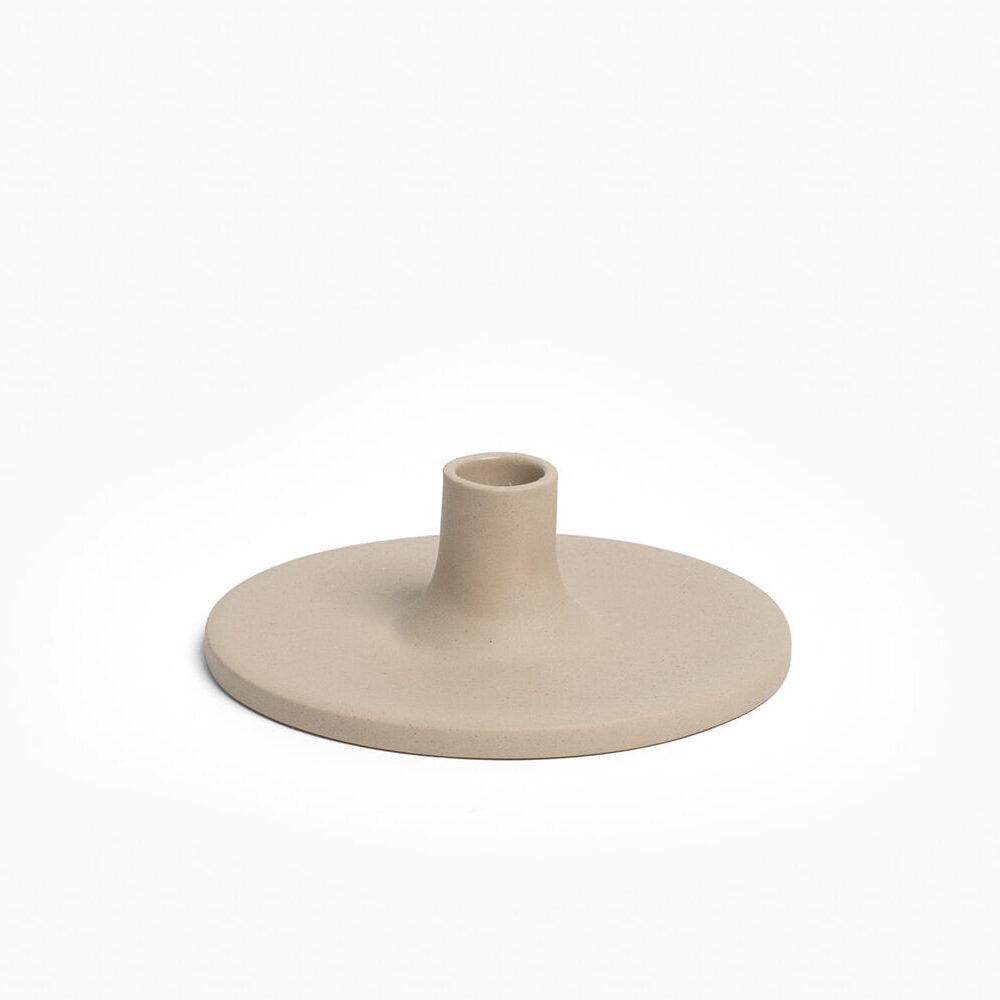 Ceramic Taper Holder, Sand | Unique Home Decor | R. Runberg Curiosities