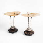 Antique Chinese Mother of Pearl Shell Tazzas | Unique Home Decor | R. Runberg Curiosities