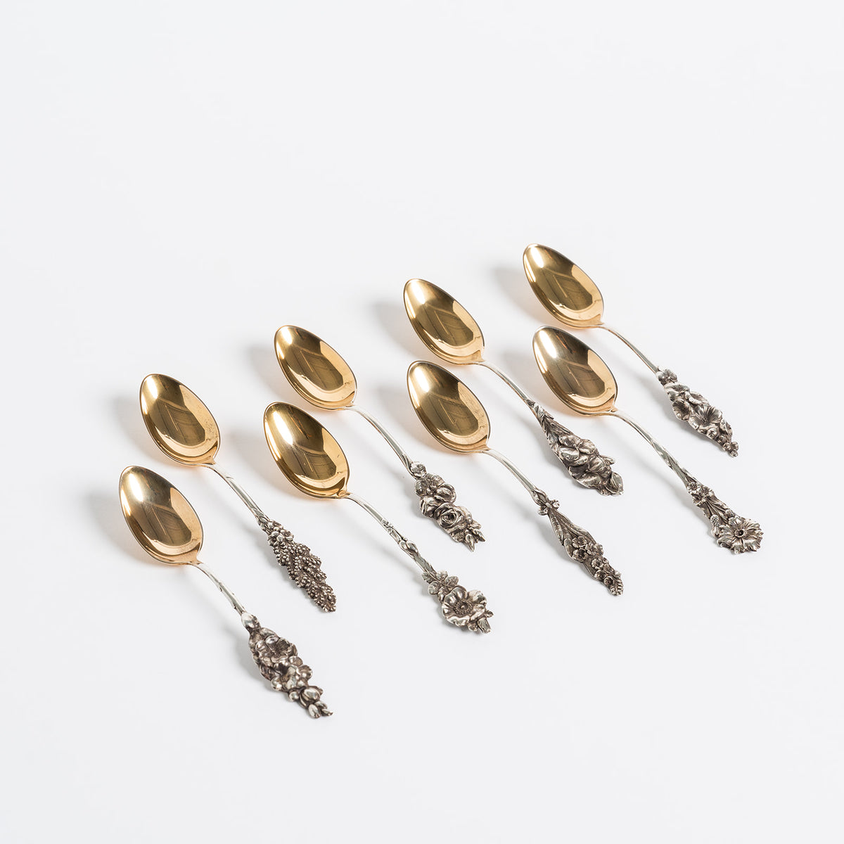 Reed & Barton 'Harlequin' 5 o'clock Tea Spoons, set of 8 | Unique Home Decor | R. Runberg Curiosities