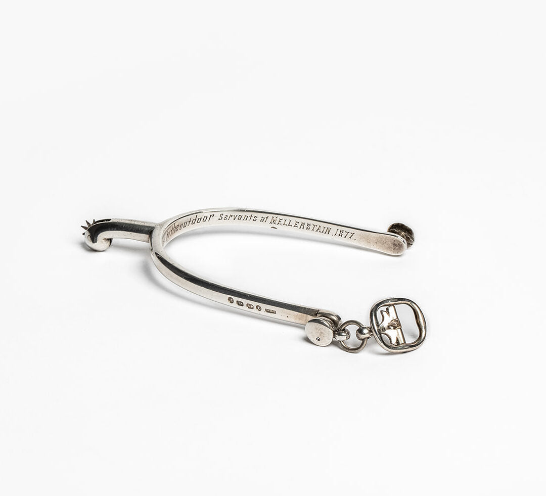 Antique English Silver Presentation Spur | Unique Home Decor | R. Runberg Curiosities