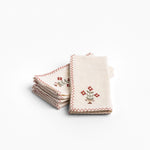 Embroidered Floral Napkins, set of 4 | Unique Home Decor | R. Runberg Curiosities