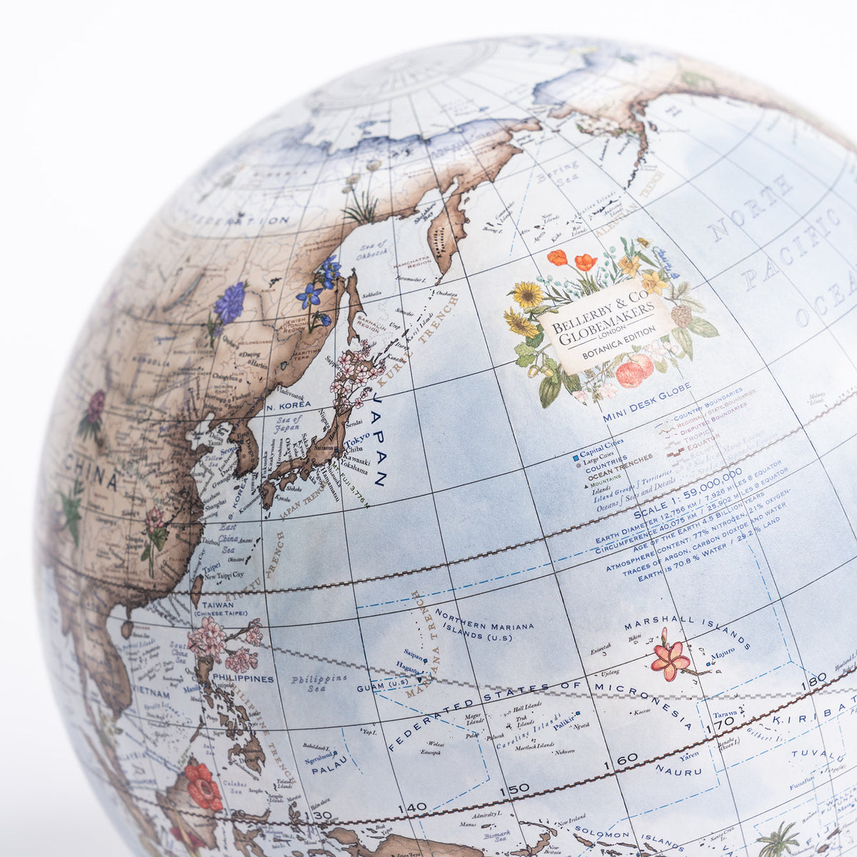 Botanica Desk Globe | Unique Home Decor | R. Runberg Curiosities