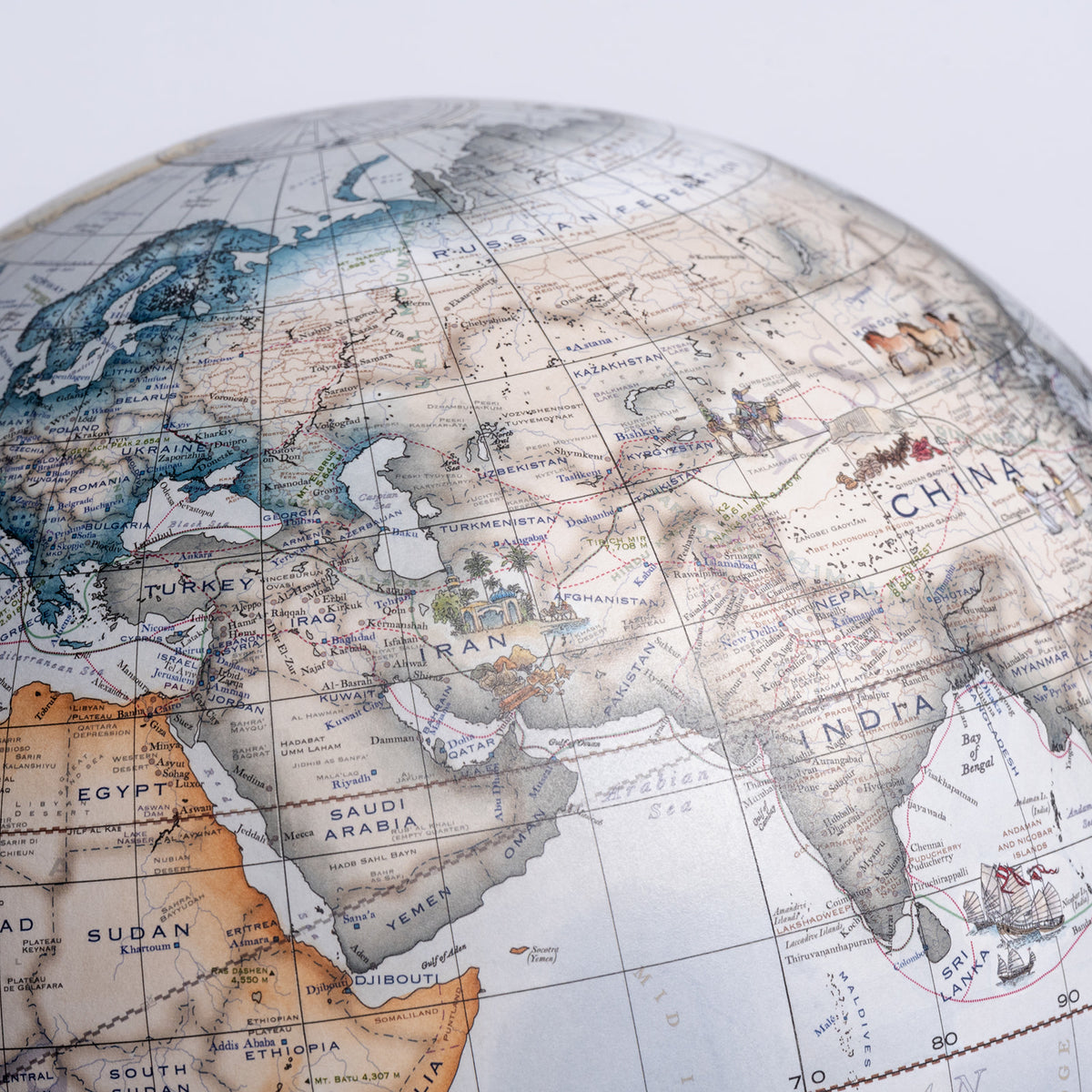 Marco Polo Desk Globe | Unique Home Decor | R. Runberg Curiosities