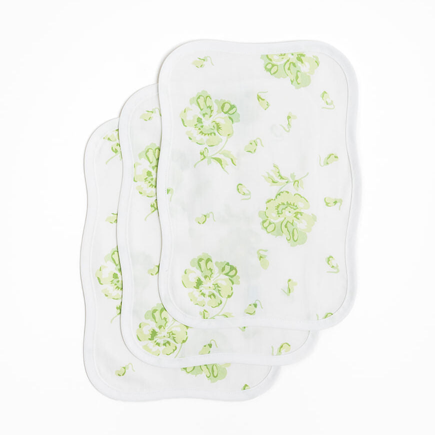 Soft Green Pensées Printed Cocktail Napkin | Unique Home Decor | R. Runberg Curiosities