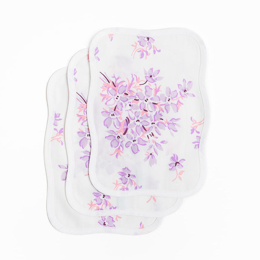 Lilac Violettes Printed Cocktail Napkin | Unique Home Decor | R. Runberg Curiosities