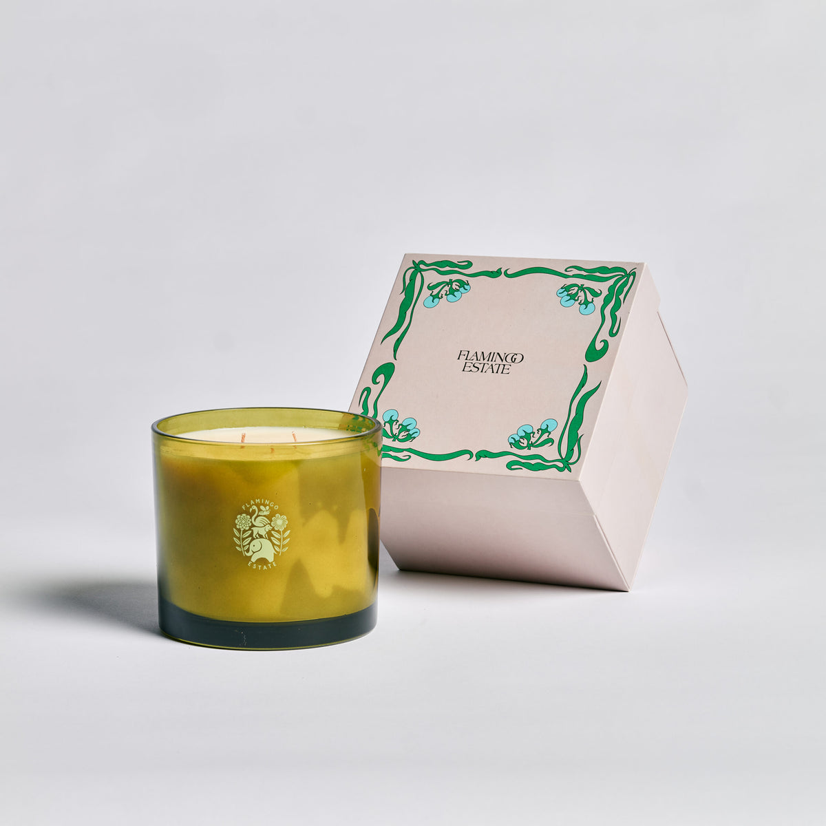 Garden Candles Flamingo Candle Jasmine & Rose XL | Unique Home Decor | R. Runberg Curiosities