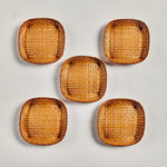 Antique Japanese Bamboo Small Trays, set of 5 | Unique Home Decor | R. Runberg Curiosities