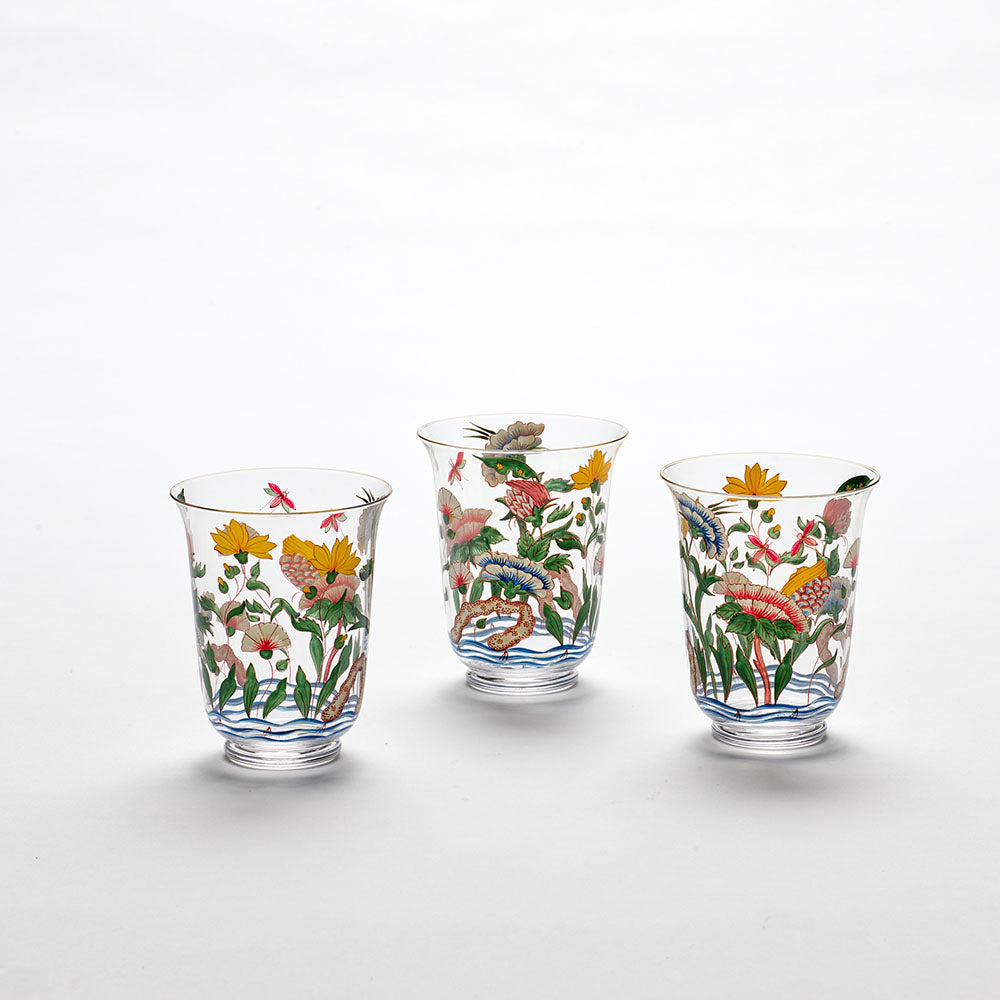 Painted Flowers Tumbler | Unique Home Decor | R. Runberg Curiosities