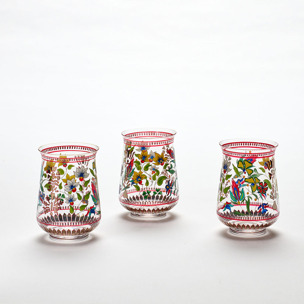 Painted Flowers Tumbler | Unique Home Decor | R. Runberg Curiosities