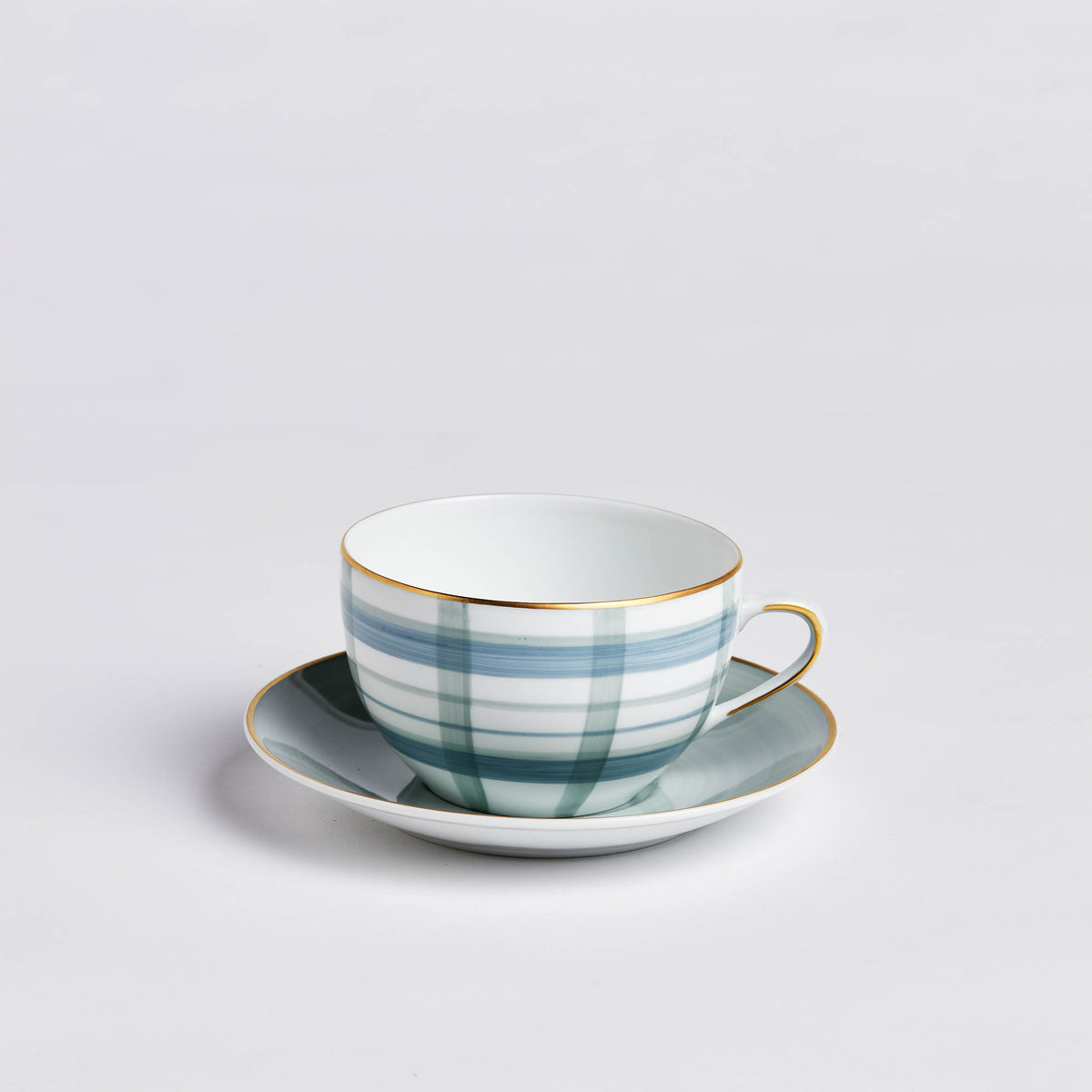 Madras 1 Round Breakfast Cup + Saucer | Unique Home Decor | R. Runberg Curiosities