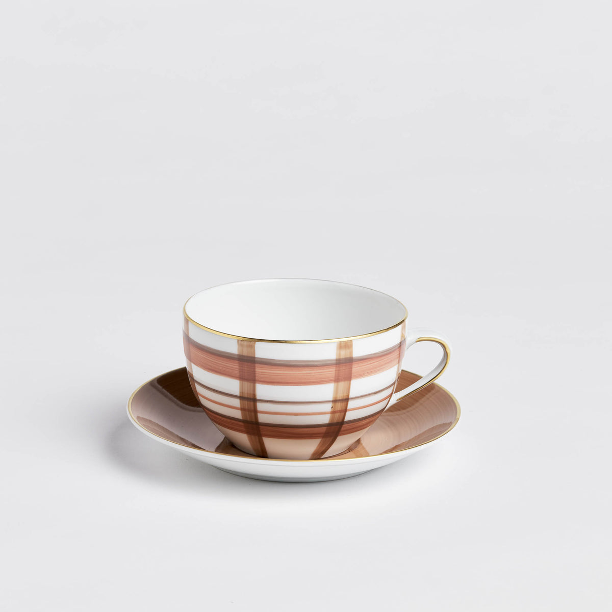 Madras 1 Round Breakfast Cup + Saucer | Unique Home Decor | R. Runberg Curiosities