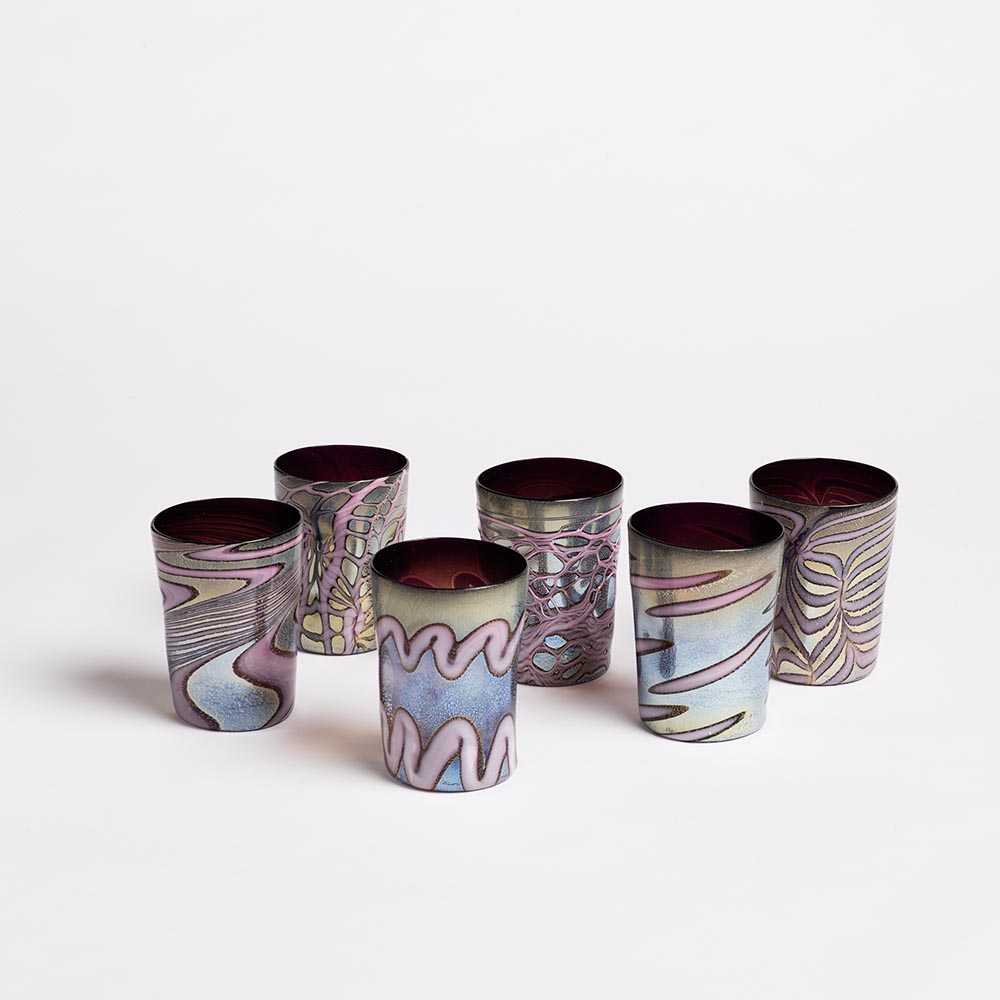 Murano Glass Tumblers, set of 6 | Unique Home Decor | R. Runberg Curiosities
