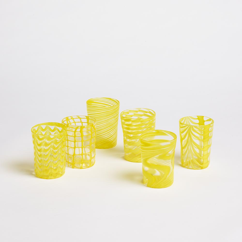 Murano Glass Tumblers, set of 6 | Unique Home Decor | R. Runberg Curiosities