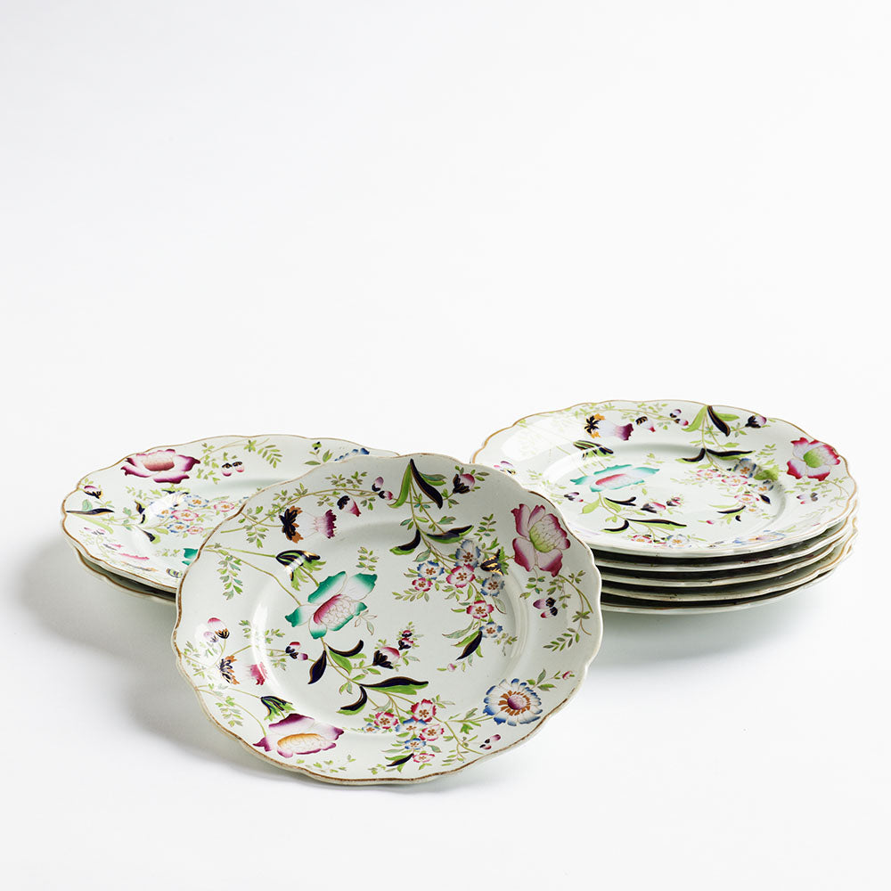 Antique Ridgway Dessert Plates, set of 8 | Unique Home Decor | R. Runberg Curiosities