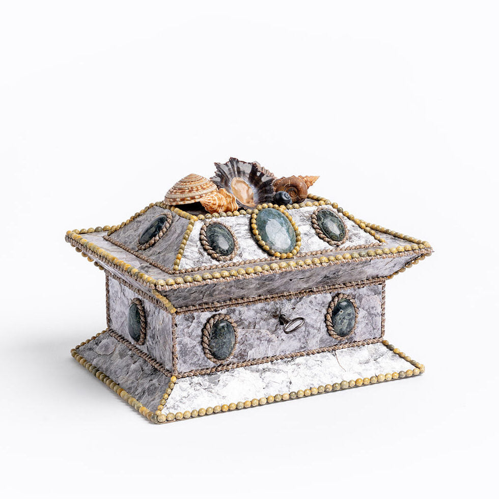 Shellwork Casket | Unique Home Decor | R. Runberg Curiosities
