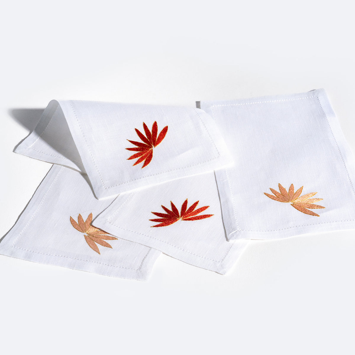 Asian Fans Cocktail Napkins, set of 4 | Unique Home Decor | R. Runberg Curiosities