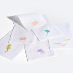 Sea Life Cocktail Napkins, set of 6 | Unique Home Decor | R. Runberg Curiosities