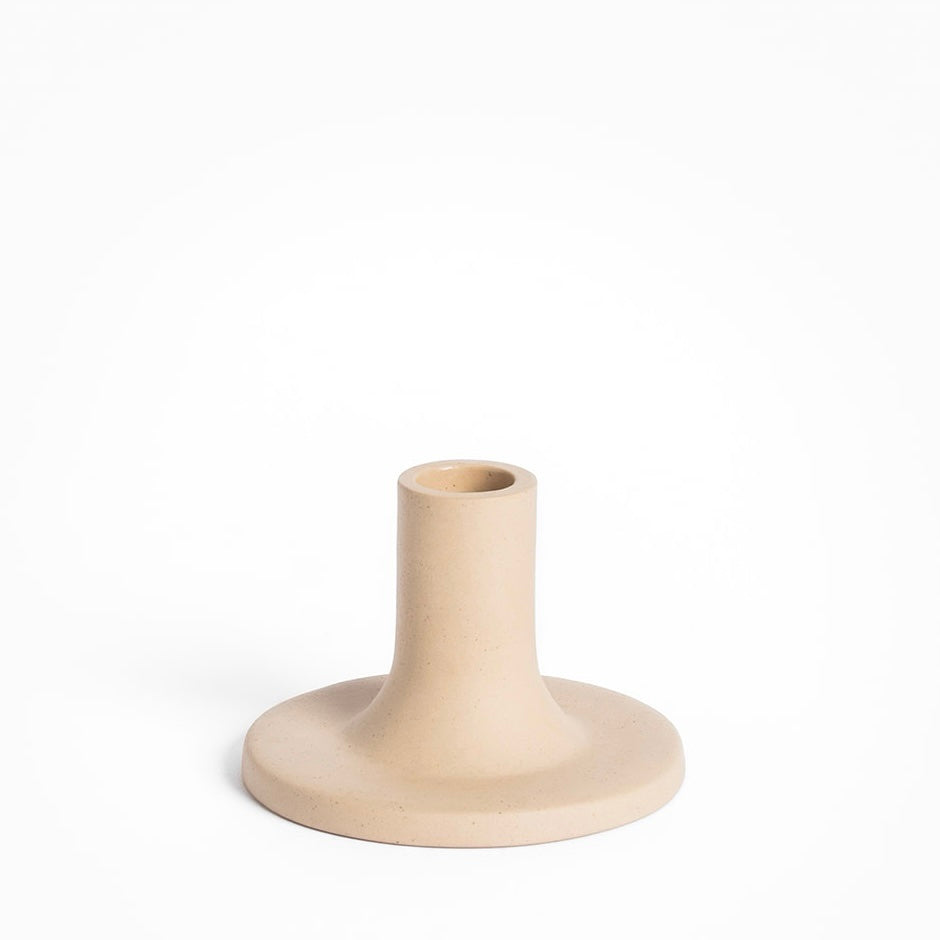 Ceramic Taper Holder, Sand | Unique Home Decor | R. Runberg Curiosities