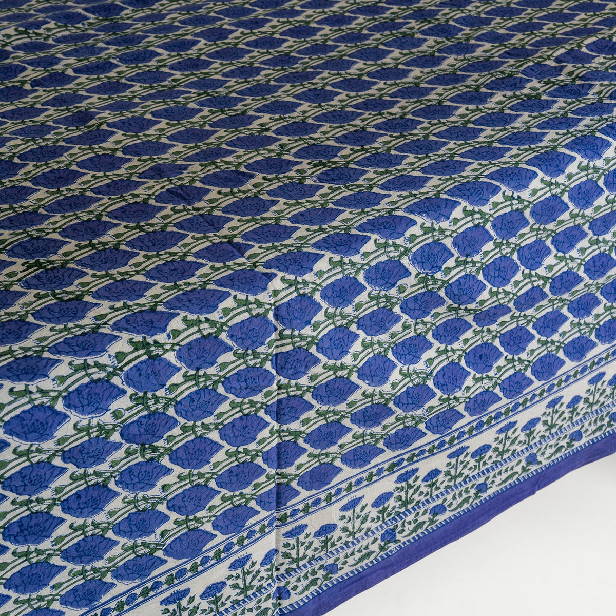 Lapis Poppy Tablecloth | Unique Home Decor | R. Runberg Curiosities