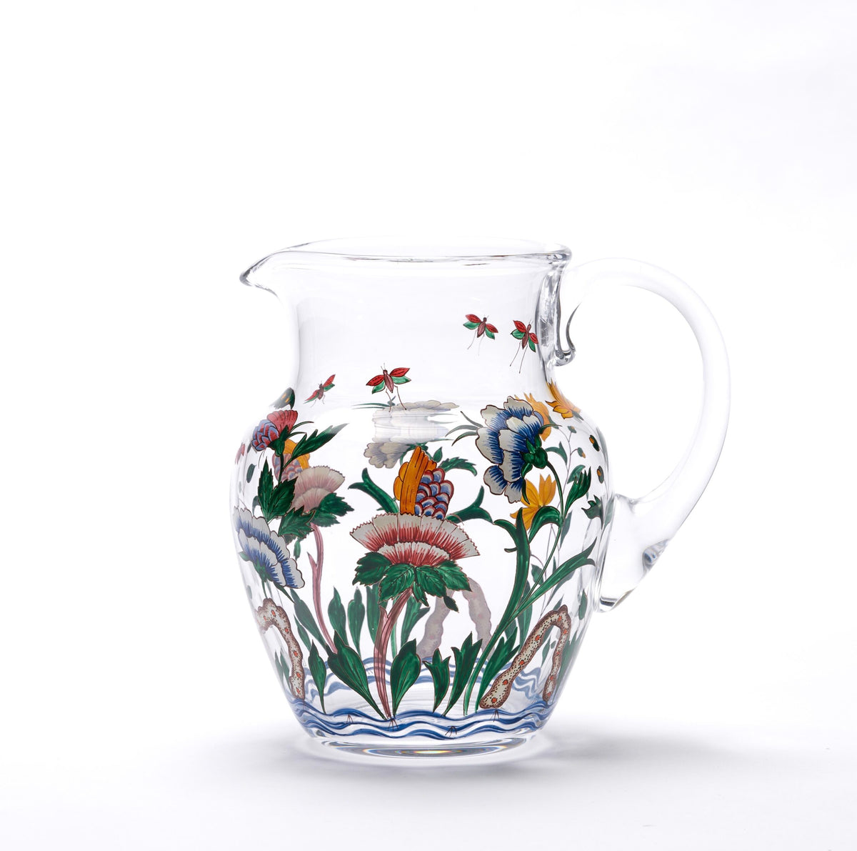 Painted Flowers Water Pitcher | Unique Home Decor | R. Runberg Curiosities