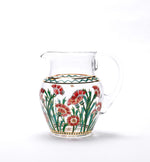 Painted Flowers Water Pitcher | Unique Home Decor | R. Runberg Curiosities