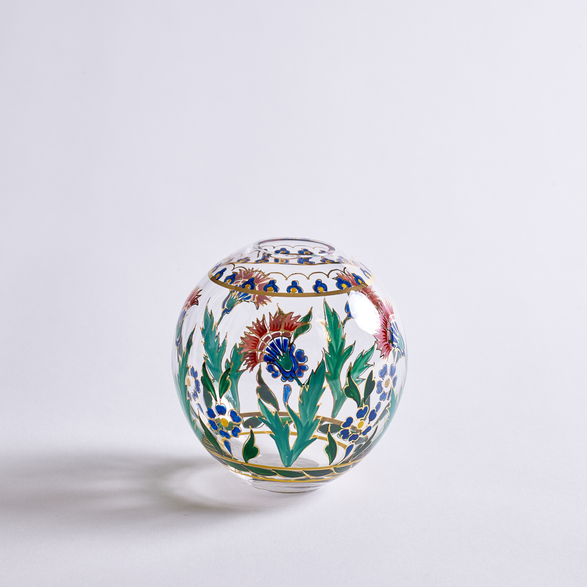 Lobmeyr Hand-Painted Fishbowl Vase