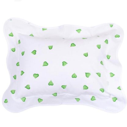 Porthault Green Coeurs Boudoir Pillow