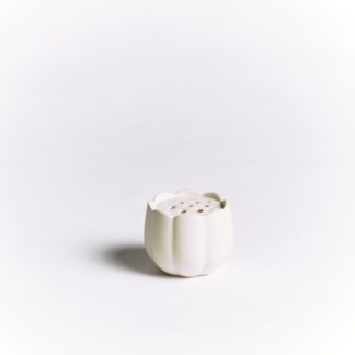 TFS Ceramic Flower Frog Vase - small, matte white