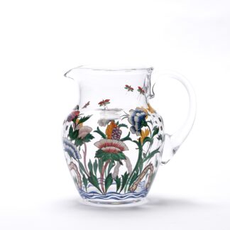 Lobmeyr Oriental Flowers Drinking Set - water pitcher, Chinese flowers