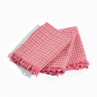 Heather Taylor Home Tea Towel - Rosie Plaid, pink