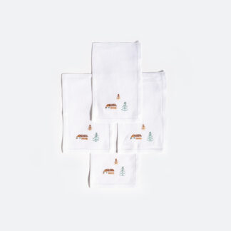 VAV Paris Cabin and Cedars Cocktail Napkins, set of 4