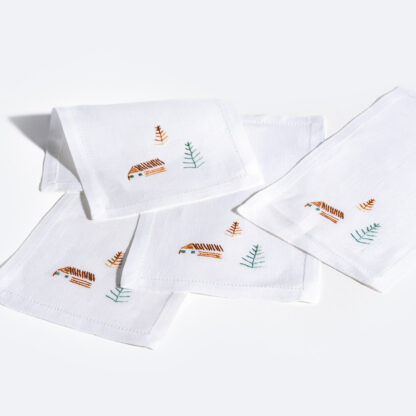 VAV Paris Cabin and Cedars Cocktail Napkins, set of 4 - Image 2