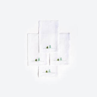 VAV Paris Pine Trees Cocktail Napkins, set of 4