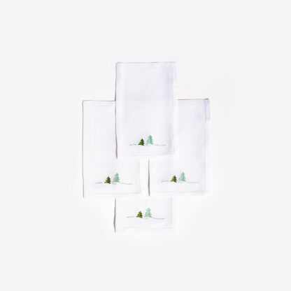 VAV Paris Pine Trees Cocktail Napkins, set of 4