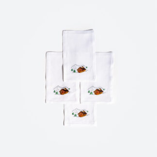 VAV Paris Ski Lodge w Mountains Cocktail Napkins, set of 4