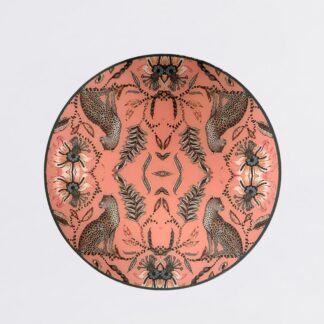Manu Flora-Fauna Placemats, Leopards on Rose, M&B Registry