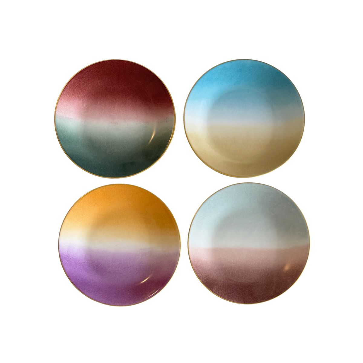 Marie Daâge Tie Dye Cocktail Plates, set of 4, variation 5, G&B Registry