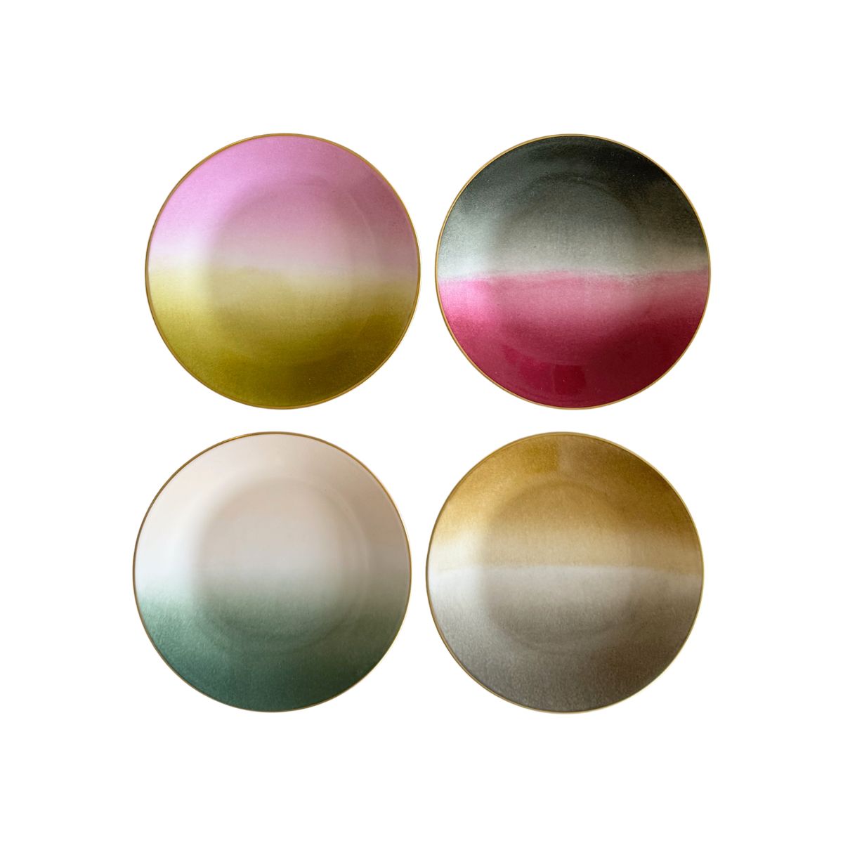 Marie Daâge Tie Dye Cocktail Plates, set of 4, variation 6, G&B Registry