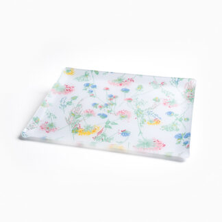 D. Porthault Printed Laminated Tray - chardons luzerne (no handles)