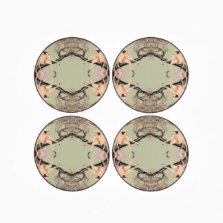 Manu Flora-Fauna Placemats - cream monkeys on mint