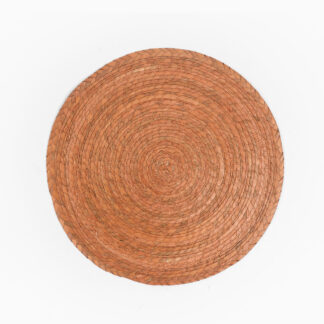 Makaua Handwoven Palm Placemat, Round - petalo pink