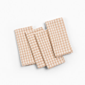 Heather Taylor Home ‘Mini Gingham’ Linens - blush, napkins set of 4