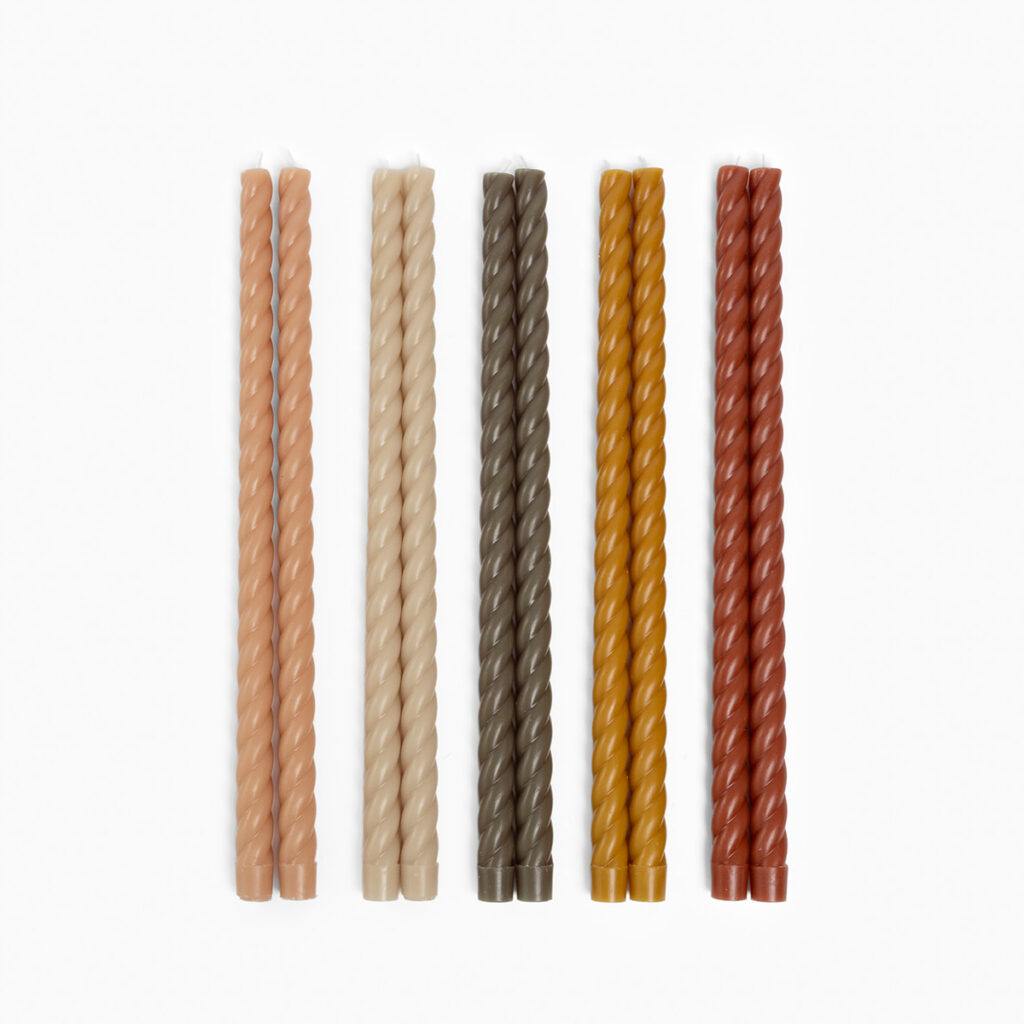 TFS Twist Taper Candles, Pair